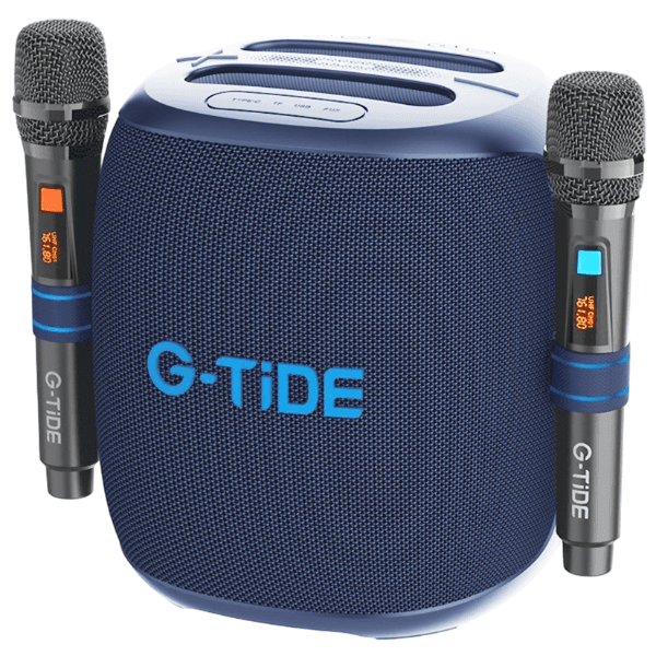 Caixa de Som G-TiDE ThunderBass com Bluetooth / Aux / USB / 100W / Microfone / Ipx6 - Azul