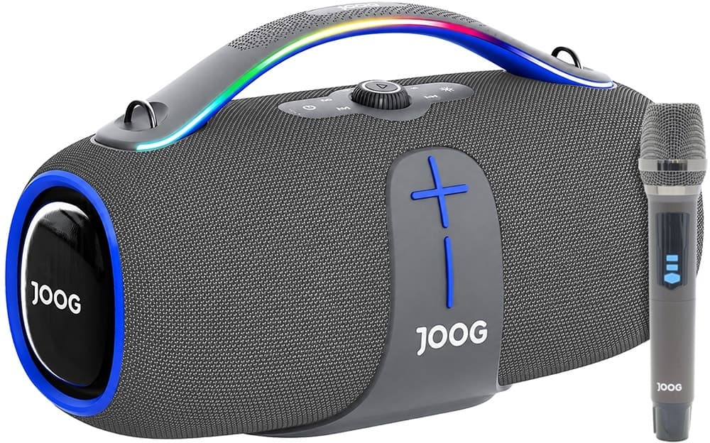 Speaker Joog Pair King 400W Bluetooth Tws Cinza (Microfone Sem Fio Incluído)