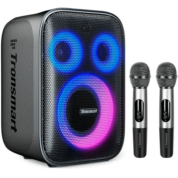 Caixa de Som Tronsmart Halo 200 com 2 Microfones Bluetooth 120W Ipx4 Preto