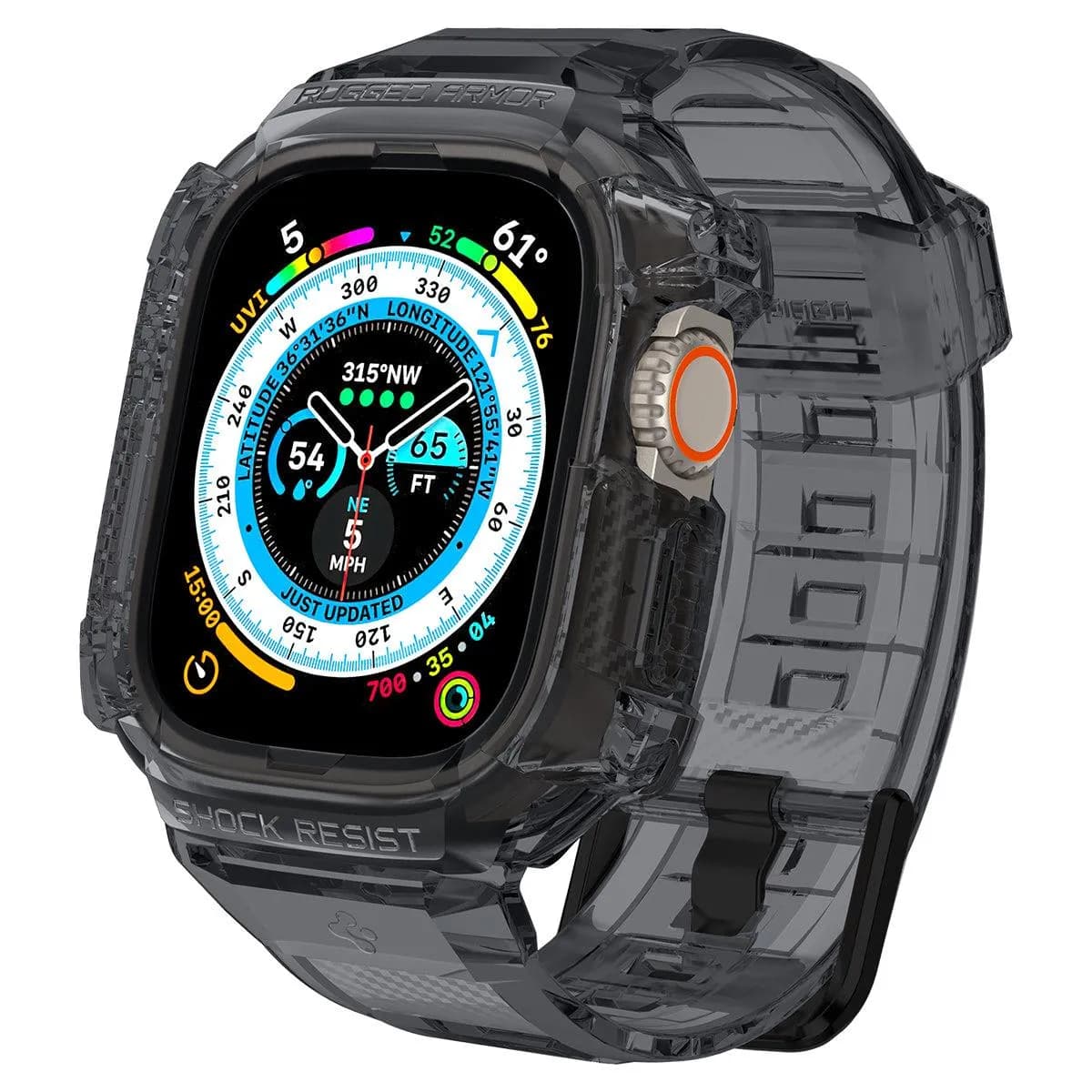 Pulseira Spigen Rugged Armor Pro para Apple Watch Ultra 49MM Space Crystal Acs06028