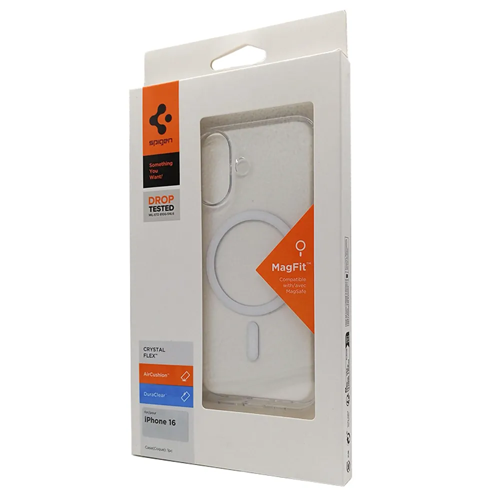 Capa Spigen iPhone 16 Crystal Flex Magfit Acs08394 Transparente