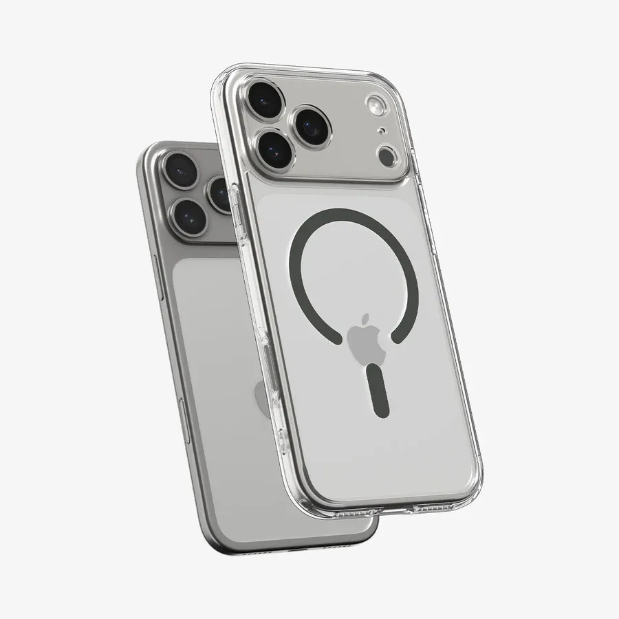 Capa Spigen iPhone 17 Pro Max Crystal Hybrid Clear Acs09600 Graphite