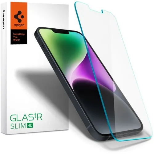 Película Spigen Slim GlasTR para iPhone 16e/14/13/13 Pro