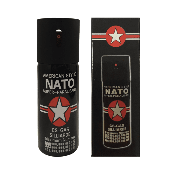 Spray de Pimenta Tático Nato Super-Paralisant 110ml Preto