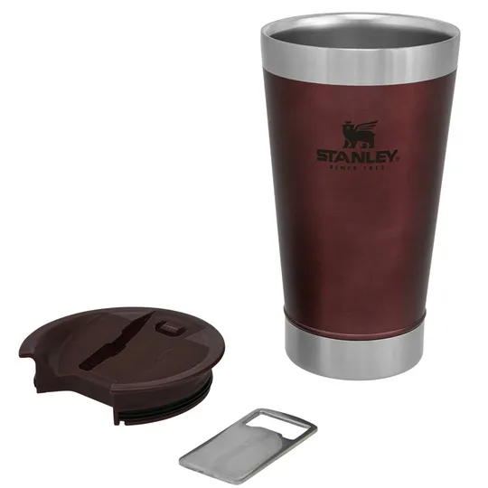 Vaso para Cerveja Stanley Classic Beer Pint C/abridor 473ml Bordo