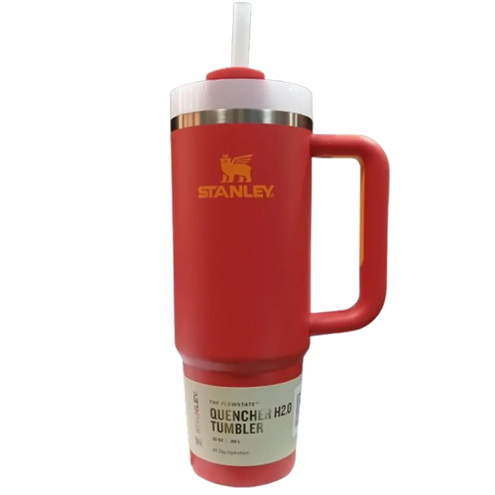 Garrafa Térmica Stanley Quencher H2.0 887ml com Pajita Red Chili