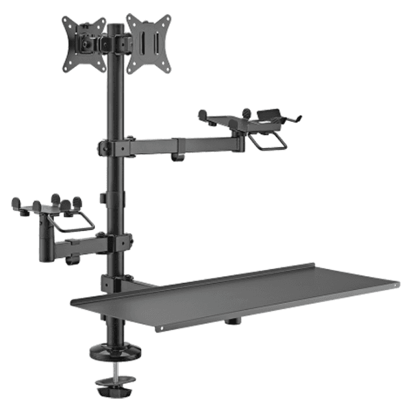 Suporte de Mesa para Monitor Duplo Ftx Ftx-02LD 17"-32" Articulado Suporta Até 9KG Preto
