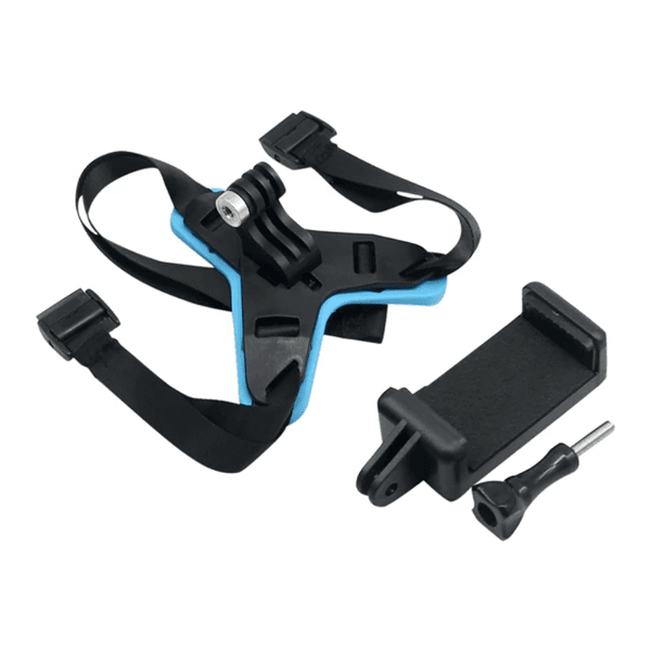 Suporte para Capacete 4Life Helmet Chin Strap Kit Para Câmera de Ação GoPro / Smartphone - Preto