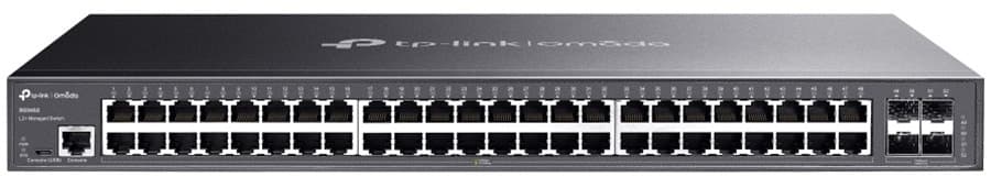 Switch TP-Link Omada Sg3452 Gigabit de 48 Portas com 4 Sfp 10/100/1000Mbps