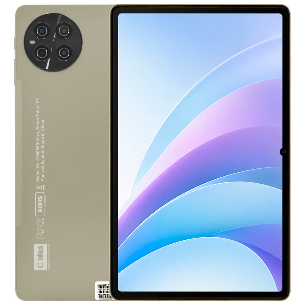 Tablet Cidea CM8800 Ultra 8GB de RAM / 1TB / Tela 10" / 5G LTE - Dourado + Pencil / Teclado / Mouse / Capa / Fone