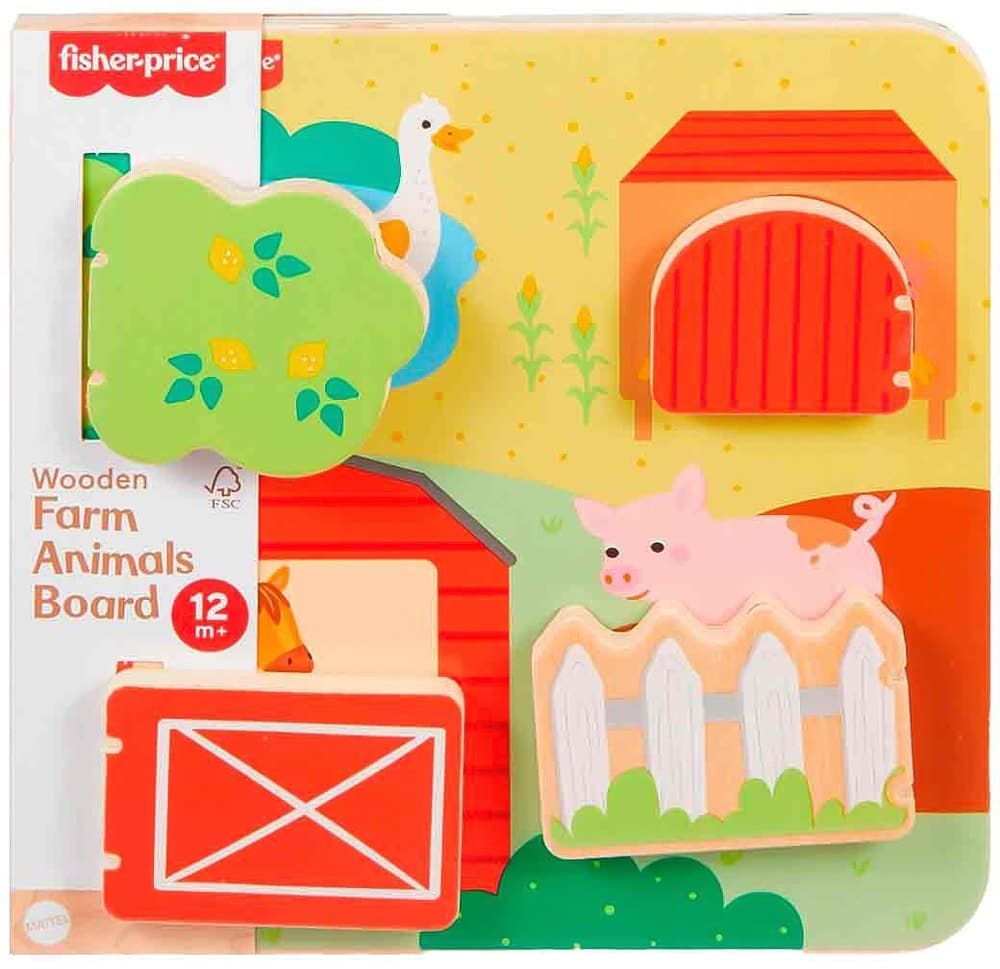 Brinquedo de Animais de Fazenda de Madeira Fisher-Price