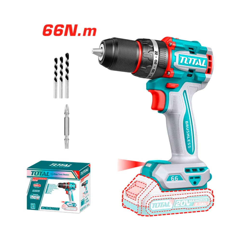 Taladro de Impacto Inalámbrico Total Tidli206681 20V