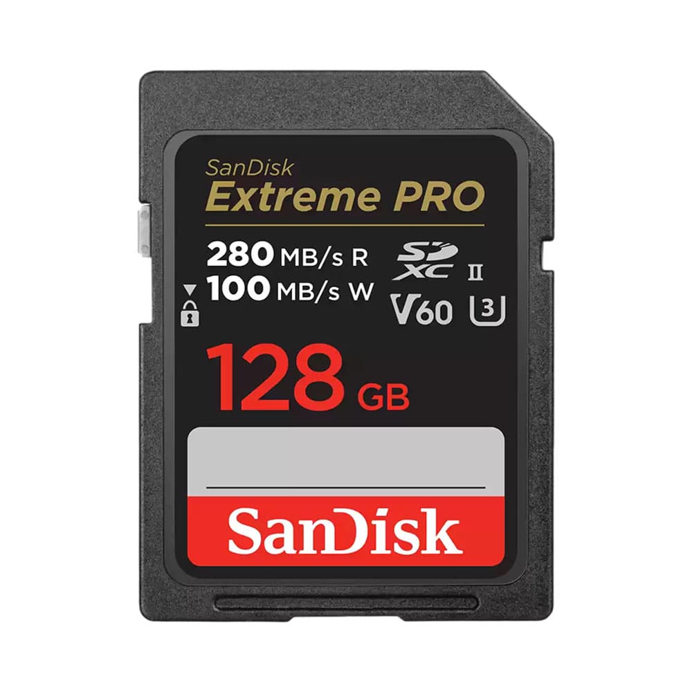 Cartão de Memória Sandisk Extreme Pro 128 GB Uhs-Ii U3 V60 280-100MB/s
