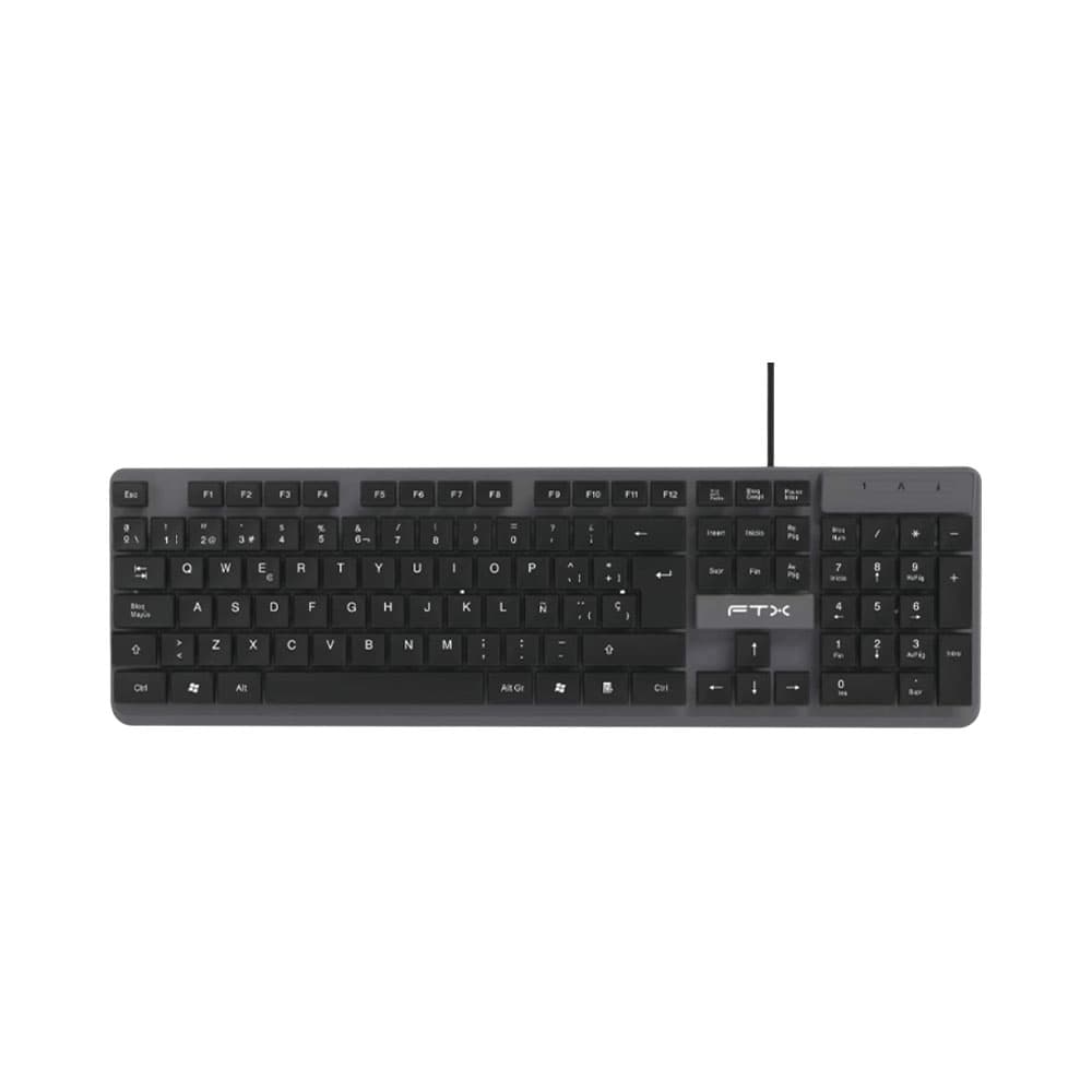 Teclado Ftx K87 Espanhol Preto/Cinza