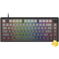 Teclado Gamer Magnético Redragon K687SP-RGB-M Penumbra USB / RGB / Inglês - Preto / Cinza