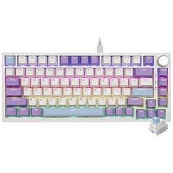 Teclado Gamer Mecânico Ajazz AK820 Nacodexx USB / RGB / Sea Salt / Inglês - Branco / Roxo (980190)