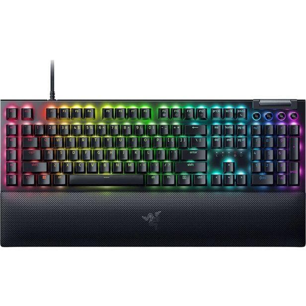 Teclado Gamer Mecânico Razer BlackWidow V4 Switch Green Layout Us Preto