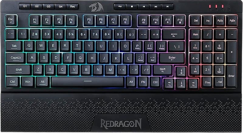 Teclado Gamer Mecânico Redragon K515-RGB Shiva 98 USB / RGB / Inglês - Preto