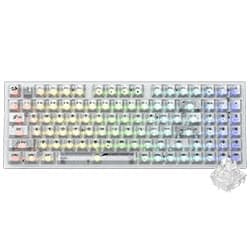 Teclado Gamer Mecânico Redragon K658CT-RGB-PRO Irelia Pro Wireless / RGB / Inglês - Transparente