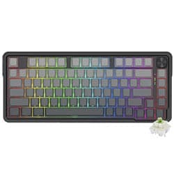 Teclado Gamer Mecânico Redragon K673SP-RGB-PRO Ucal Pro Wireless / RGB / Mint / Inglês - Preto / Cinza