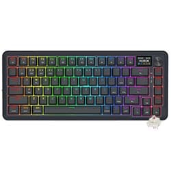 Teclado Gamer Mecânico Redragon K708-RGB-PRO Flekact Pro Wireless / RGB / LCD / Inglês - Preto