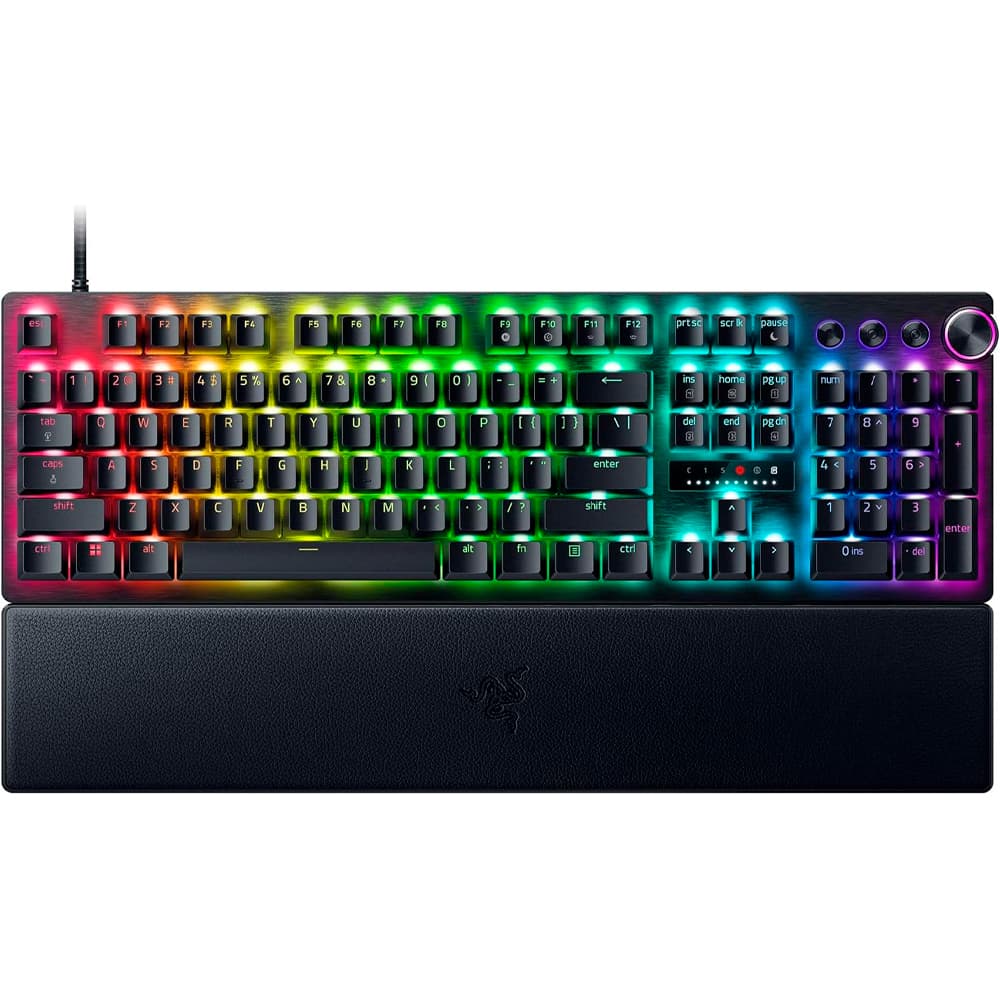 Teclado Gamer Óptico Analógico Razer Huntsman V3 Pro Esports RGB USB Preto