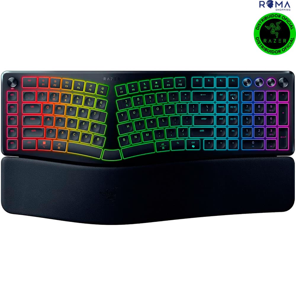 Teclado Gamer Ergonômico Sem Fio Razer Pro Type