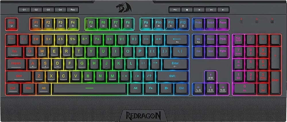 Teclado Gamer Redragon K525-RGB Shiva Lite USB / RGB / Inglês - Preto