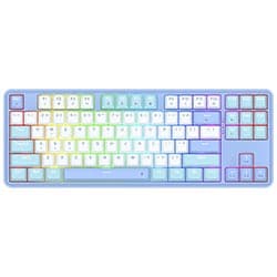 Teclado Gamer Redragon K707WBB-RGB Star Blade USB / RGB / Inglês - Azul / Branco