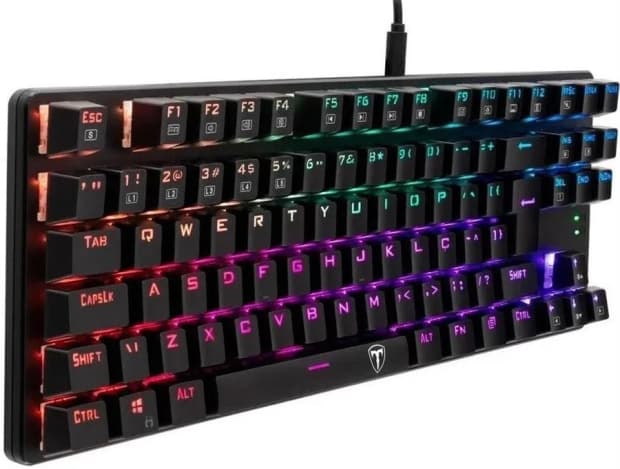 Teclado Gamer T-Dagger Bora RGB Vermelho T-Tgk315-Rd