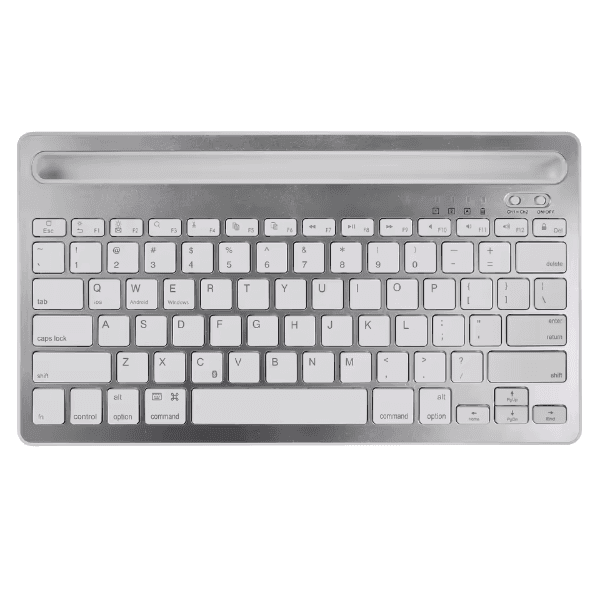 Teclado Wireless com Bluetooth Multi-Plataforma 10M Prateado