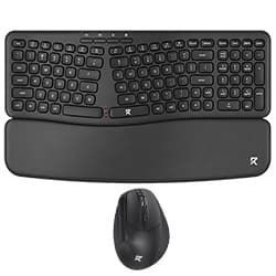 Teclado + Mouse Redragon BS-7162 Max Ergonomic Wireless / Inglês - Preto