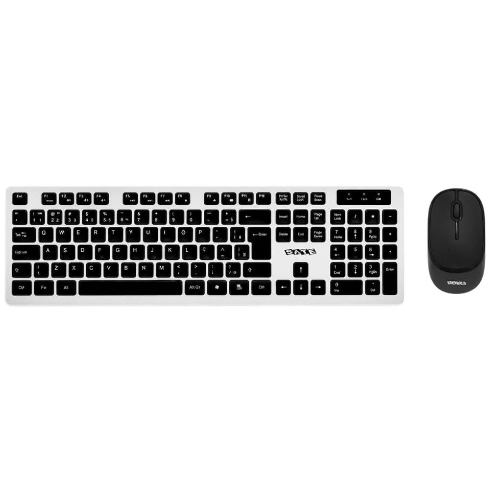 Teclado e Mouse Satellite Ak-762G Sem Fio Preto/Prata