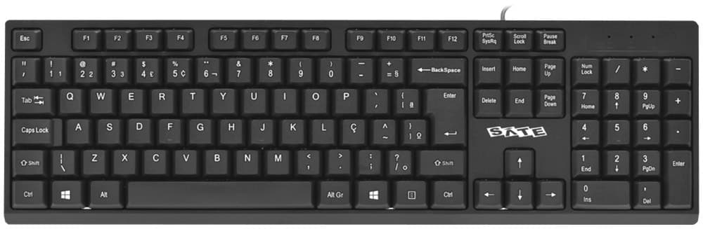 Teclado Satellite AK-961 USB / Português - Preto