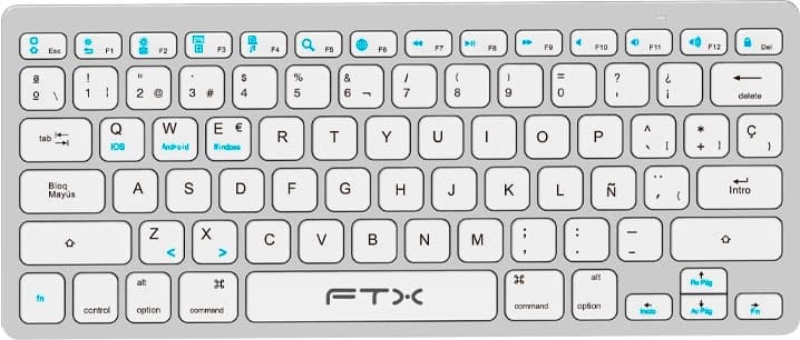 Teclado Sem Fio Ftx Ftxb1000 - Prateado