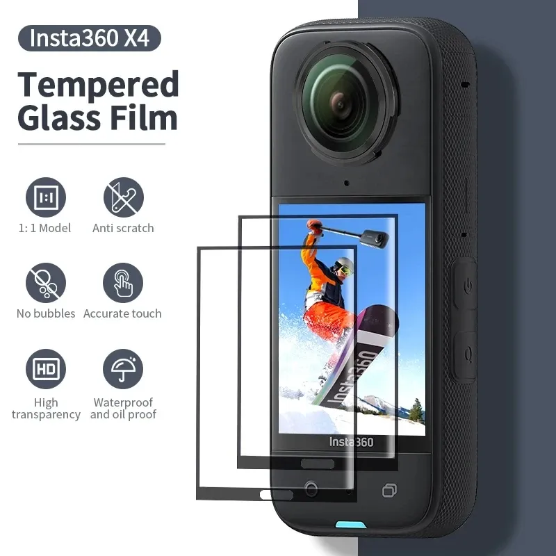 Película de Vidro Telesin S6-Flm-04-Tis para Tela Câmera Insta360 X4