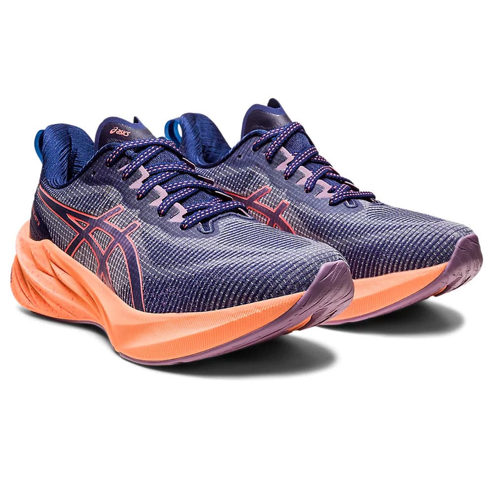 Tênis Feminino Asics Novablast 3 Le 1012B410.400 37 Indigo Blue/Papaya