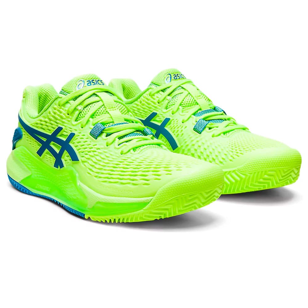 Tênis Feminina Asics Gel Resolution 9 Clay Hazard Green/Reborn Blue 34.5