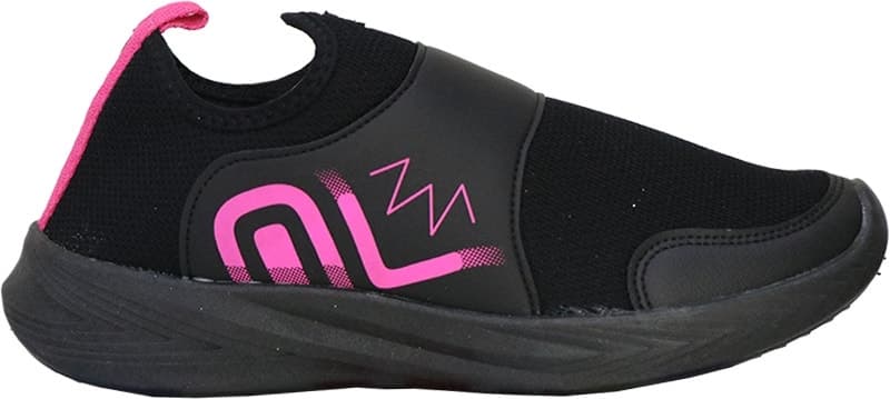 Tênis Infantil Pé com Pé 390016-480 - Preto/Rosa