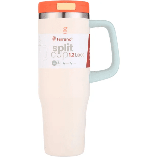 Garrafa Térmica Terrano Split Cup 1.2L Bege