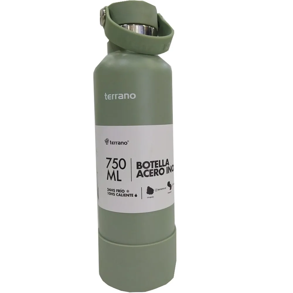 Garrafa Térmica Terrano Termito B0402001467 Aço Inox 750ml Oliva