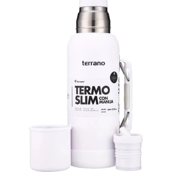 Garrafa Térmica Terrano 750ml com Manopla + Bota Protetora Branca