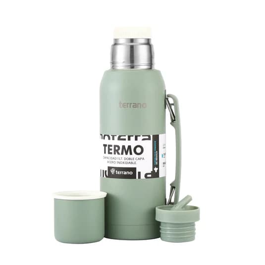 Garrafa Térmica Terrano 750ml c/manija + Bota Prot Oliva