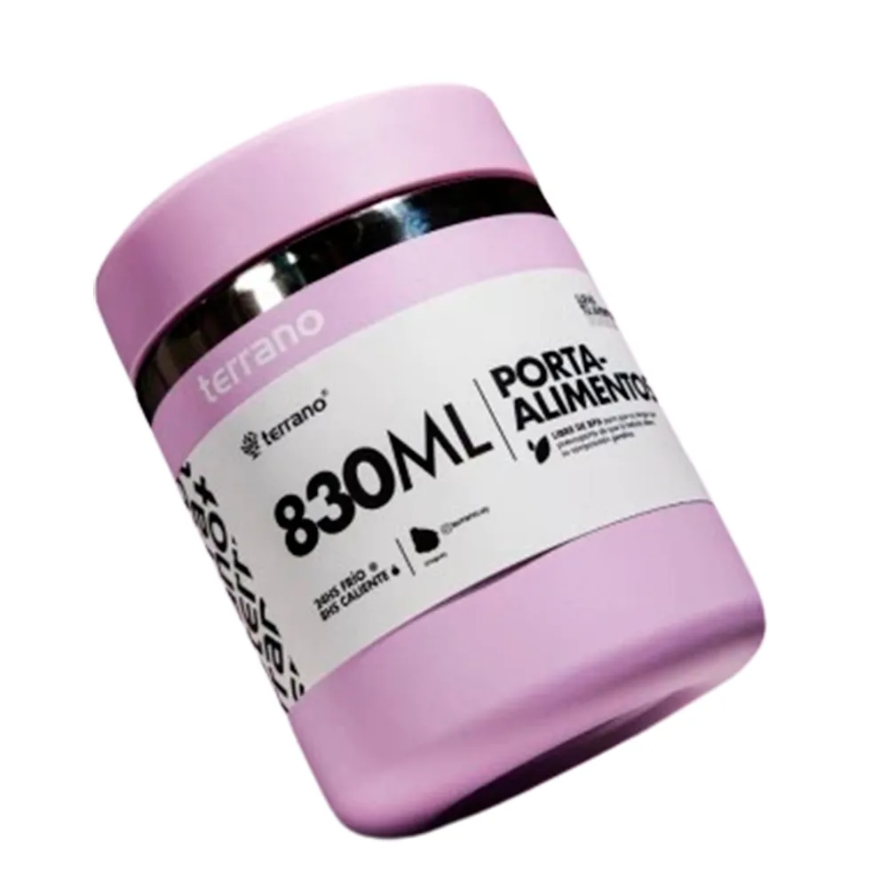 Garrafa Térmica Terrano Porta-alimento 830ml Lila