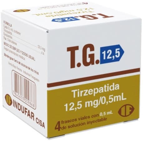 Tirzepatida 12.5mg/0,5mL (4 Frascos Solução Injetável)