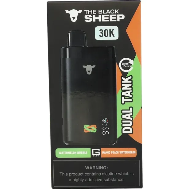 Vape Desechable The Black Sheep 30000PUFFS Wat.bubble/mango Peac.watermel
