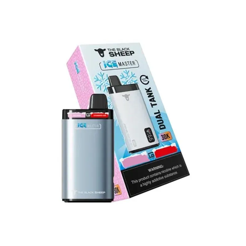 Vape Descartável The Black Sheep 30K Ice Master Acai Straw.banana/grape