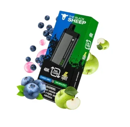 Vape Descartável The Black Sheep Switch 40K Blueberry Bubble/Sour Green Apple