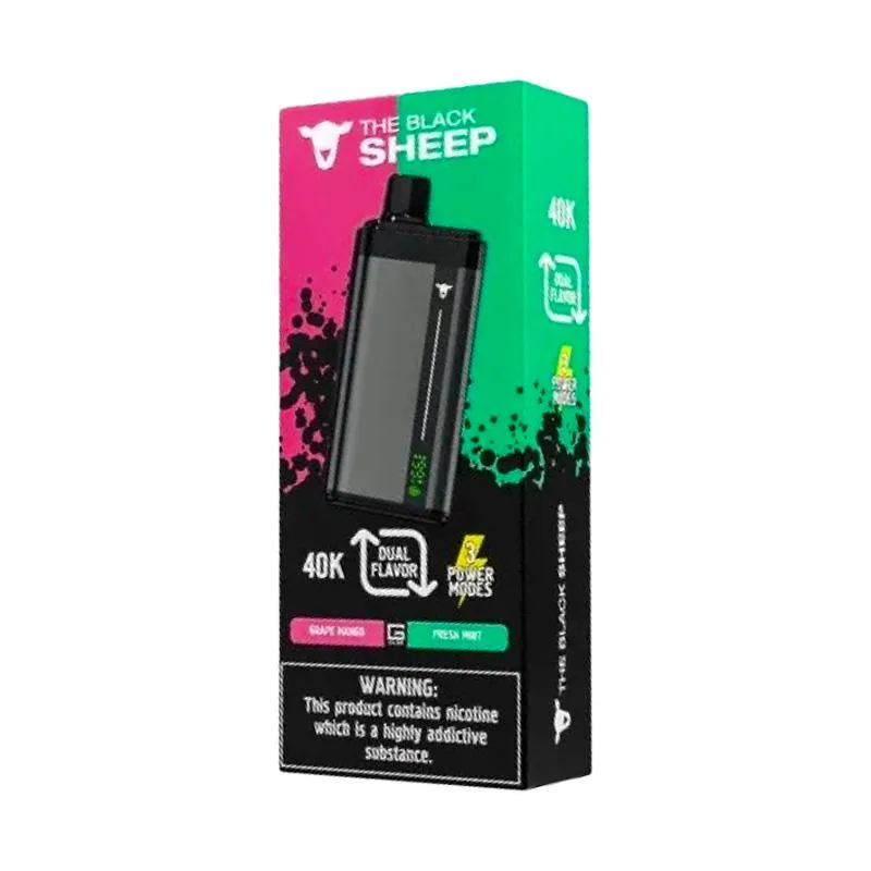 Vape Descartável The Black Sheep Switch 40K Uva Manga/Menta Fresca