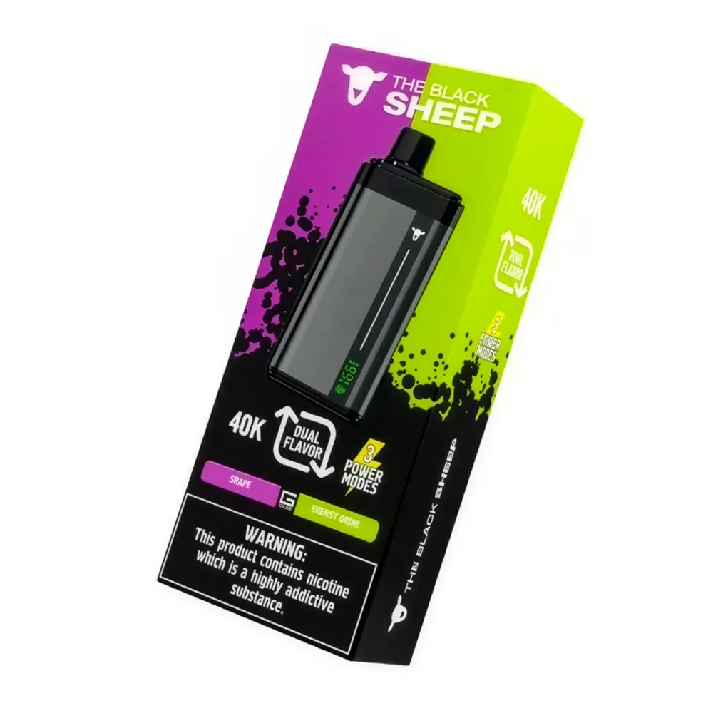 Vape Descartável The Black Sheep Switch 40K Uva/Bebida Energética